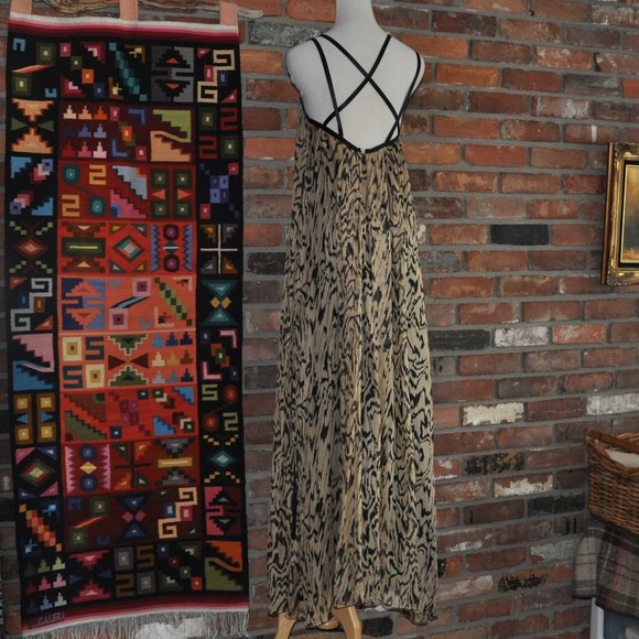 Temperley London Animal Print 100% Silk Maxi Dress Sleeveless Gown UK-6, US-2 - Picture 4 of 9